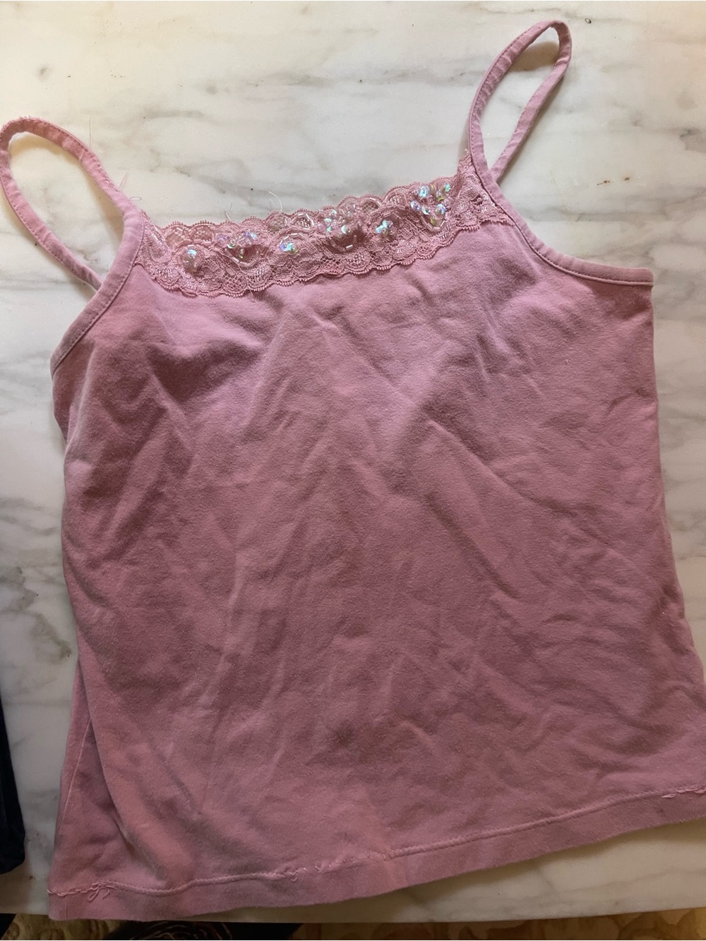 Lace sequin camisole